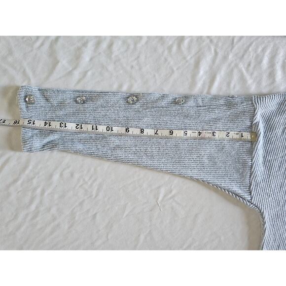 New York Laundry Sweater Sz XL Ribbed Button Sleeve High Low Loose Fit New - Picture 7 of 10